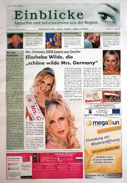Elischeba Wilde, die „schöne wilde Mrs. Germany“
