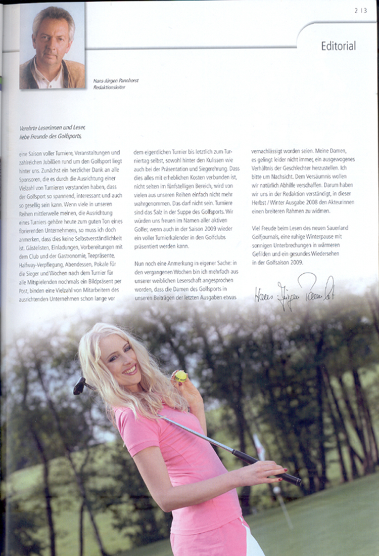Mrs. Germany 2008 Elischeba Wilde lernt Golf spielen
