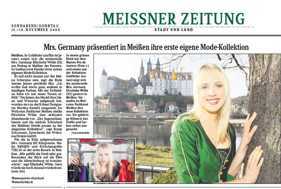 Mrs. Germany präsentiert in Meißen ihre erste eigene Mode-Kollektion
