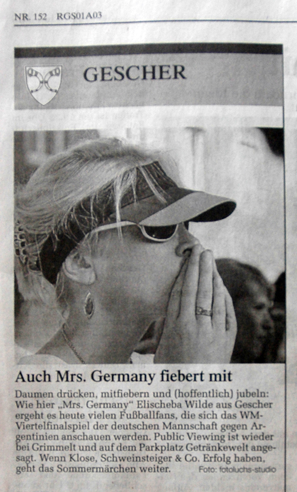 Statement Mrs. Germany, WM, Ahaus, 3. Juli 2010