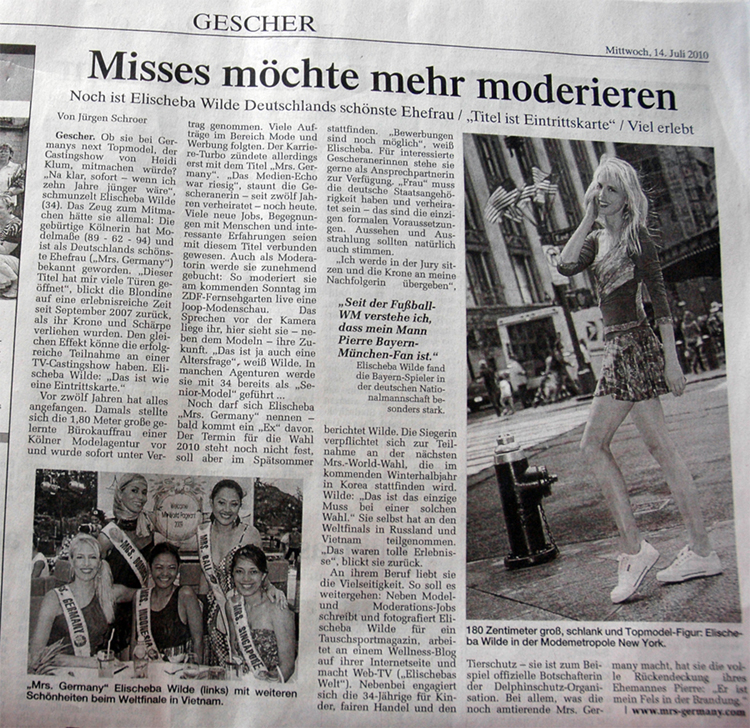 Moderatorin, Interview Raum Münster, Juli 2010