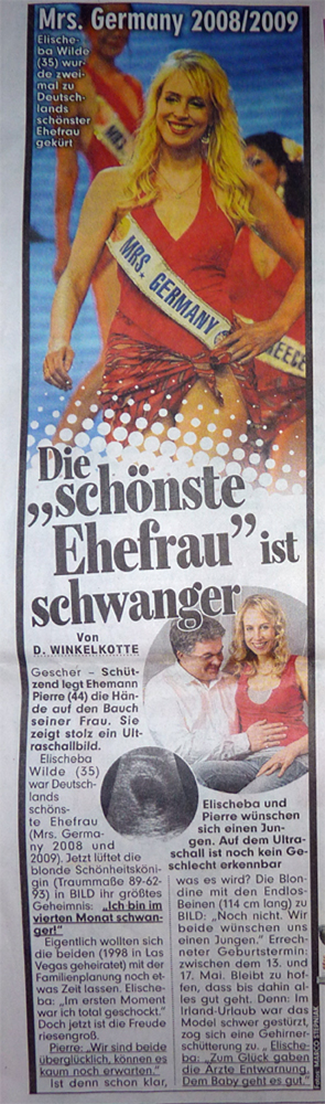 Die „schönste Ehefrau“ ist schwanger