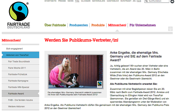 fairtrade award 2012