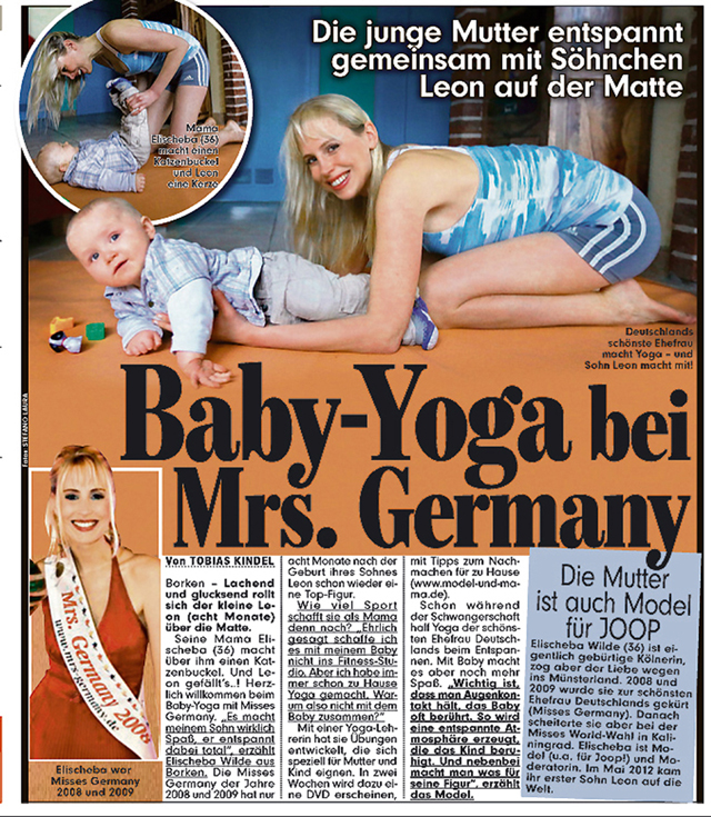 BILD war dabei: Baby-Yoga bei Mrs. Germany