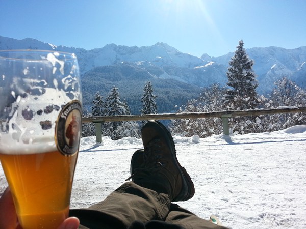 Winterwanderung zum Eckbauern oberhalb von Garmisch
