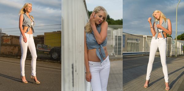 Elischeba in weißen Jeans - SELFNATION