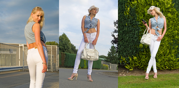 Elischeba sexy in weißen Jeans von SELFNATION