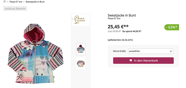 limango screenshot jacke