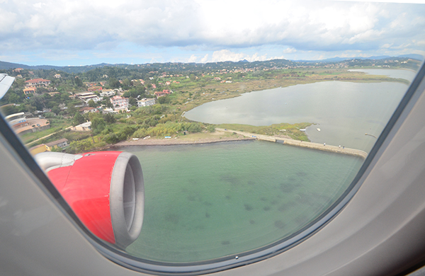 Anflug auf Korfu