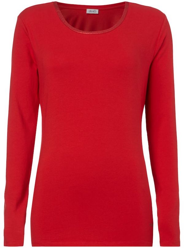 Liu Jo Jeans Longsleeve in Rot mit Glitter