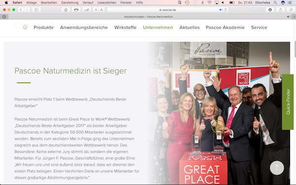 arbeiten bei Pascoe Naturmedizin