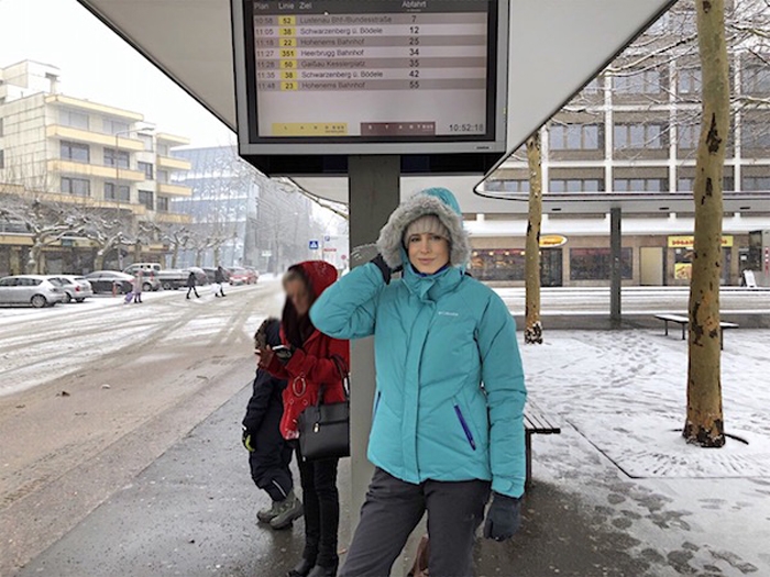 Bushaltestelle am Bahnhof in Dornbirn