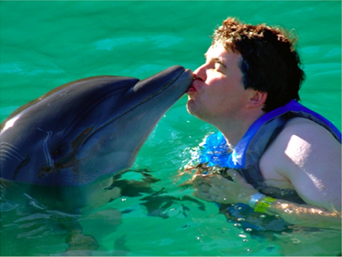 Pierre mit Delphin - Jamaika