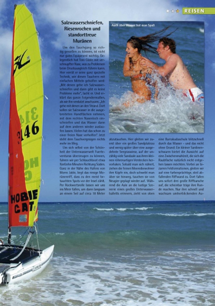 Elischebas Reisebericht über Fuerteventura im SeaStar Magazin - Segel
