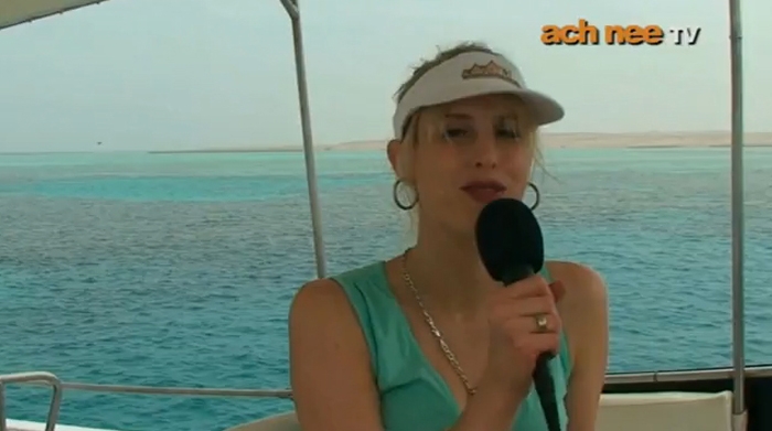 Elischeba moderiert auf dem Roten Meer bei Hurghada