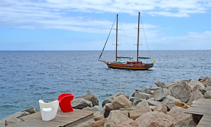 2-Mast-Segel-Yacht vor Gran Canaria