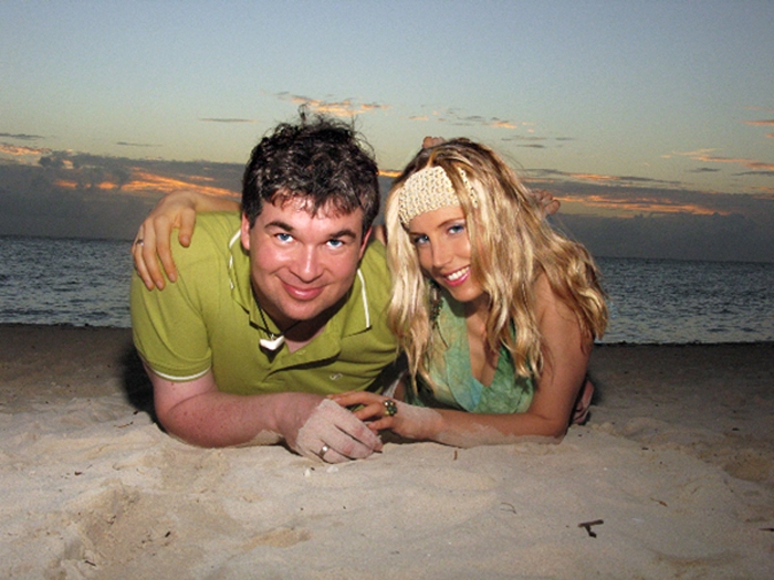 Elischeba und Pierre am Strand auf Jamaika