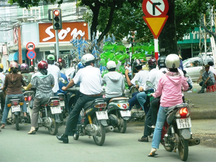 Verkehr in Saigon - Ho Chi Minh Stadt