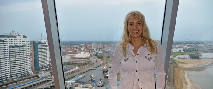Elischeba Wilde - Ausblick vom Dach des Atlantic Hotel Sail City in Bremerhaven