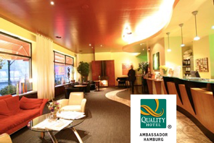 Lobby des Quality Hotel Ambassador Hamburg