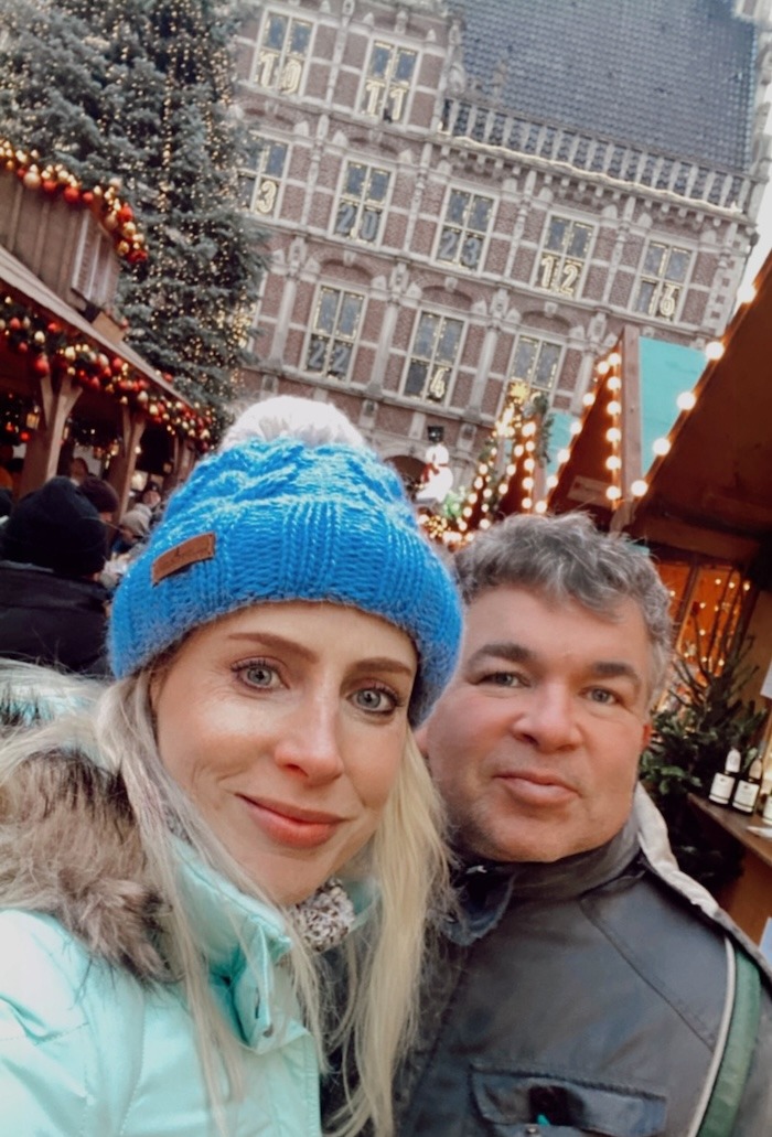 Elischeba und Pierre auf dem Weihnachtsmarkt in Bocholt