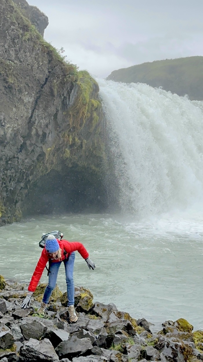 Elischeba am Gullfoss Wasserfall auf Island