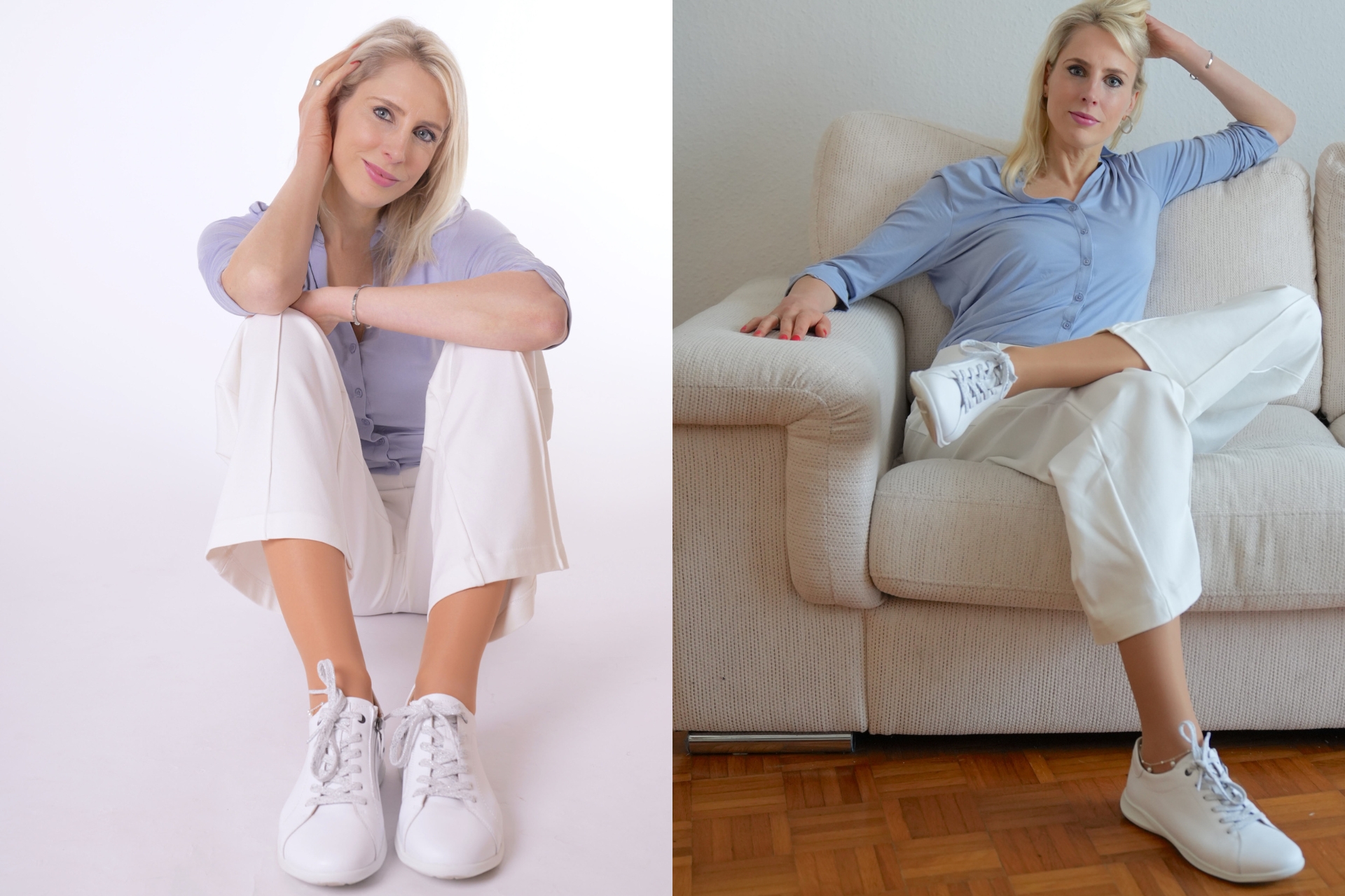 Bloggerin Elischeba stellt Hartjes Schuhe mit Nylons und Business Look vor