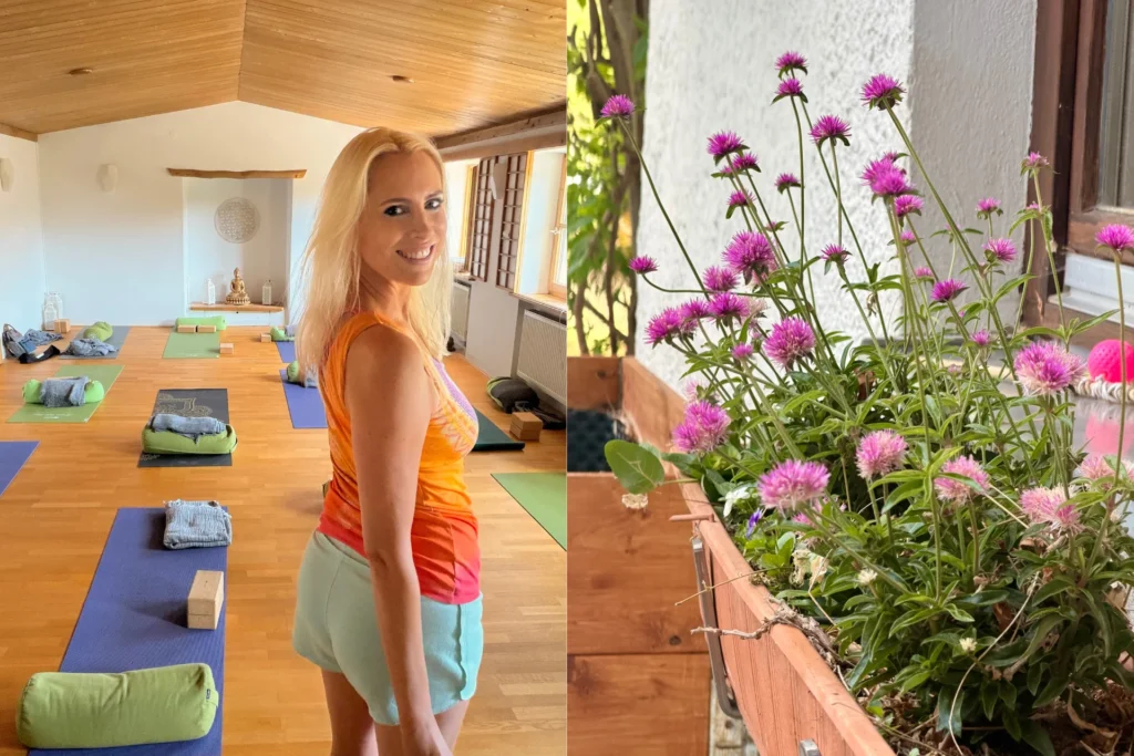 Yogalehrerin Elischeba Wilde in einem schönen Studio